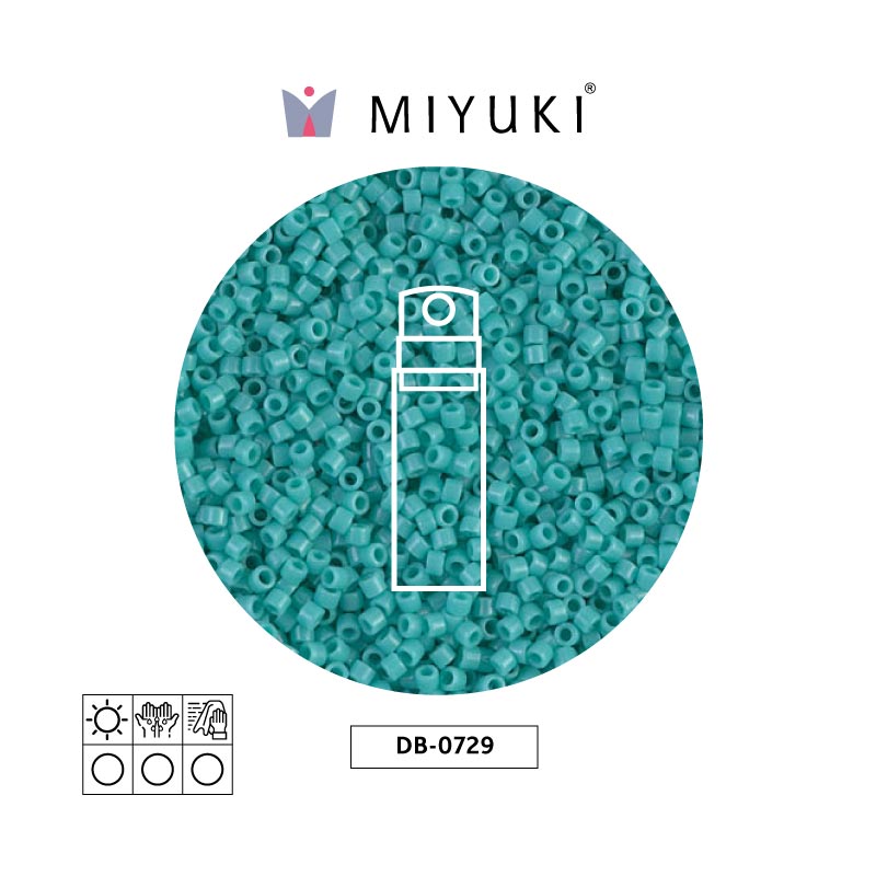 Miyuki delica 11/0 DB0729 azul turquesa opaco x 10gr