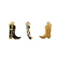 Dije esmaltado negro bota 17mm/Golfi W11425Y x und