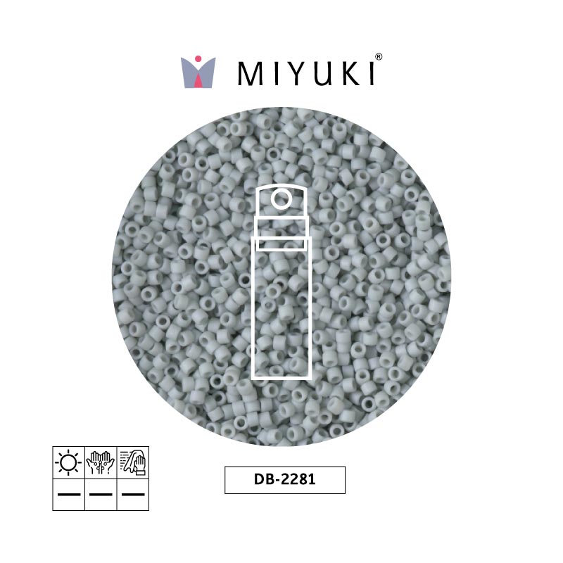 Miyuki delica 11/0 DB2281 glazed shark opaco x 10g