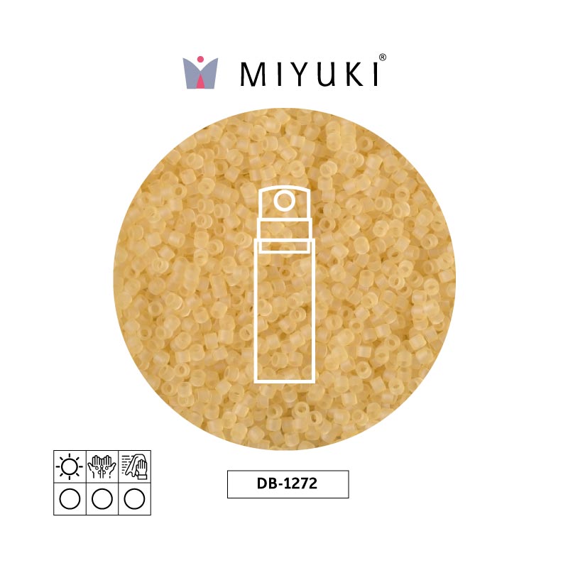 Miyuki delica 11/0 DB1272 transparente mate claro beige x 10g