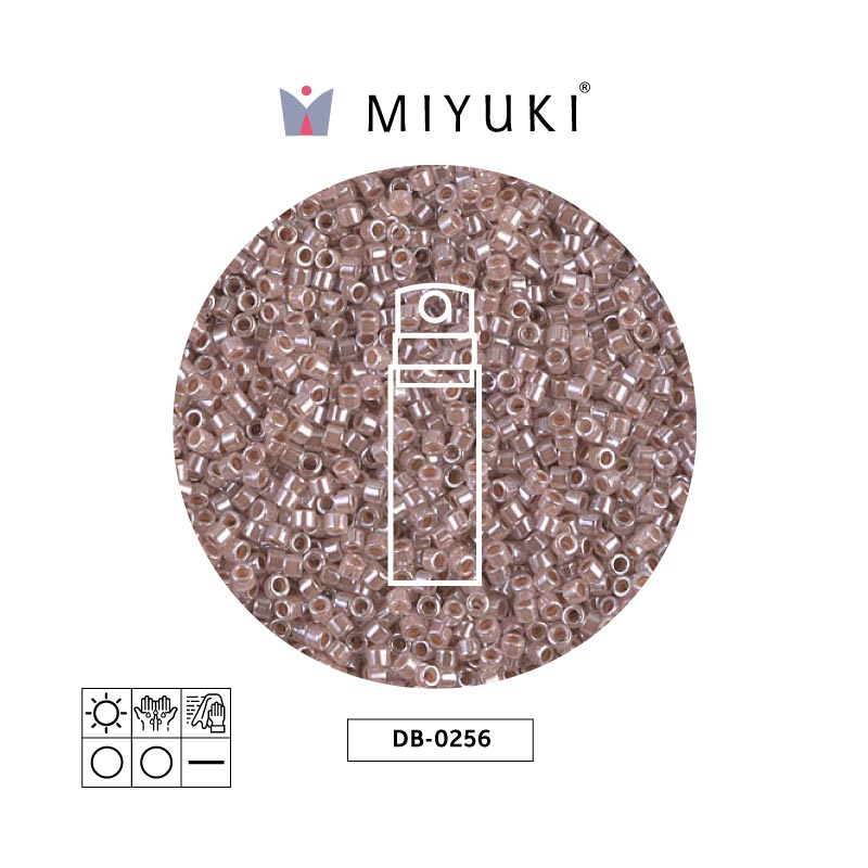 Miyuki delica 11/0 DB0256 forrado taupe x 10g