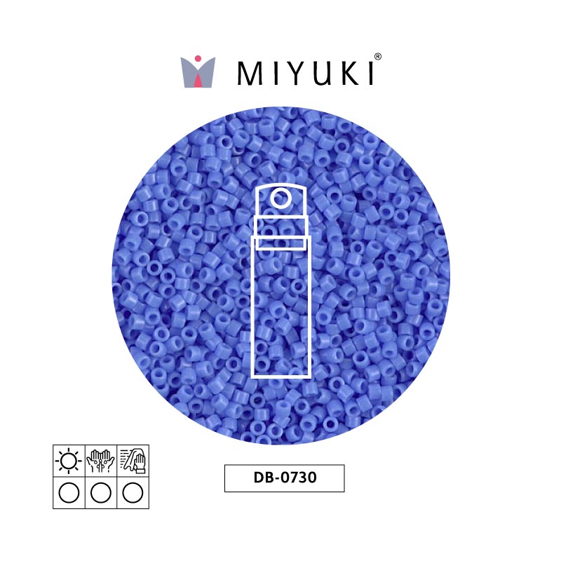 Miyuki delica 11/0 DB0730 opaco claro azul x 10g