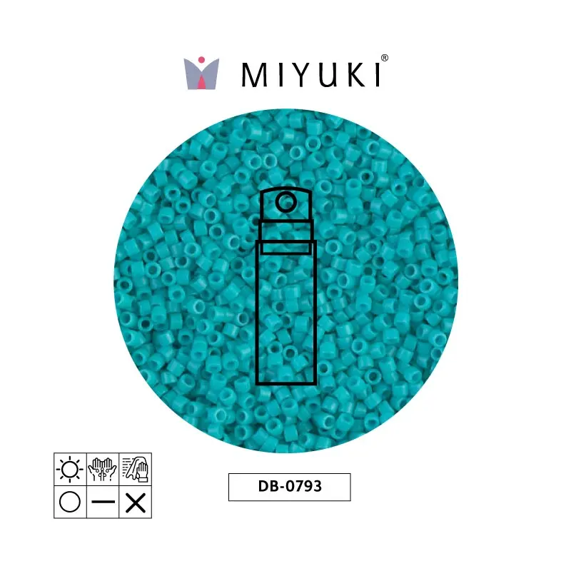 Miyuki delica 11/0 DB0793 mate opaco azul turquesa x 10g