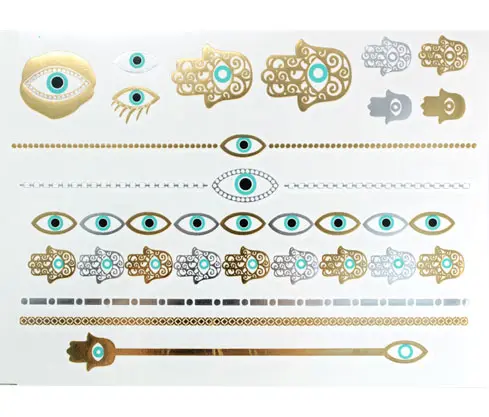 Metal tattoo sticker x und