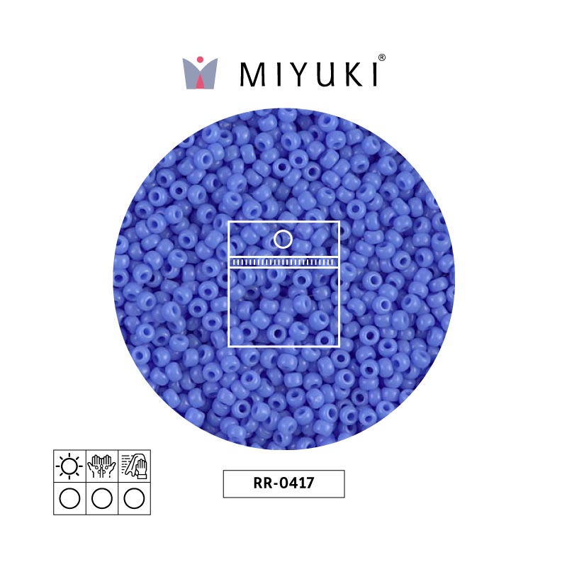 Mostacilla Miyuki rocalla 11/0 RR0417 opaco royal azul x 25g