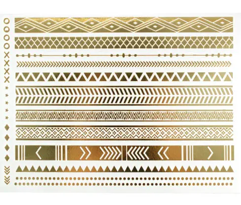 Metal tattoo sticker x und