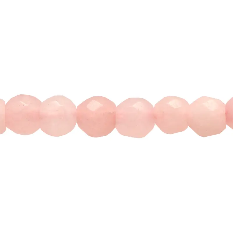 Sarta redonda facetada 4mm pink agate x 92unds