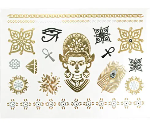Metal tattoo sticker x und