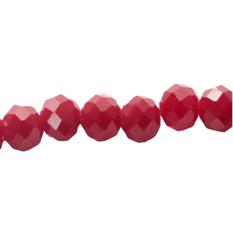 Murano rondela facetada 4mm rojo coral 80 x 140unds