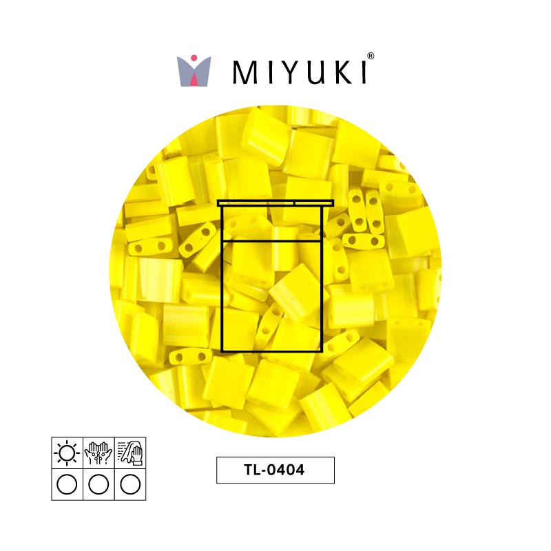 Miyuki tila 5x5x1.9mm TL0404 opaco amarillo x 10g