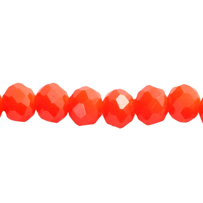Murano rondela facetada 4mm naranja mate 50 x 115unds