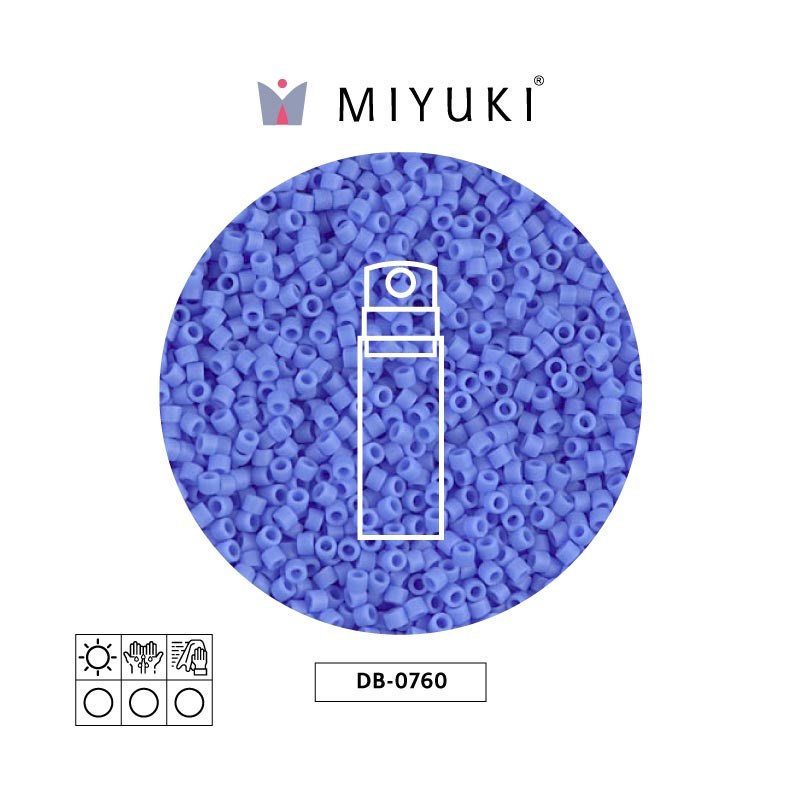 Miyuki delica 11/0 DB0760 mate opaco periwinkle x 10g