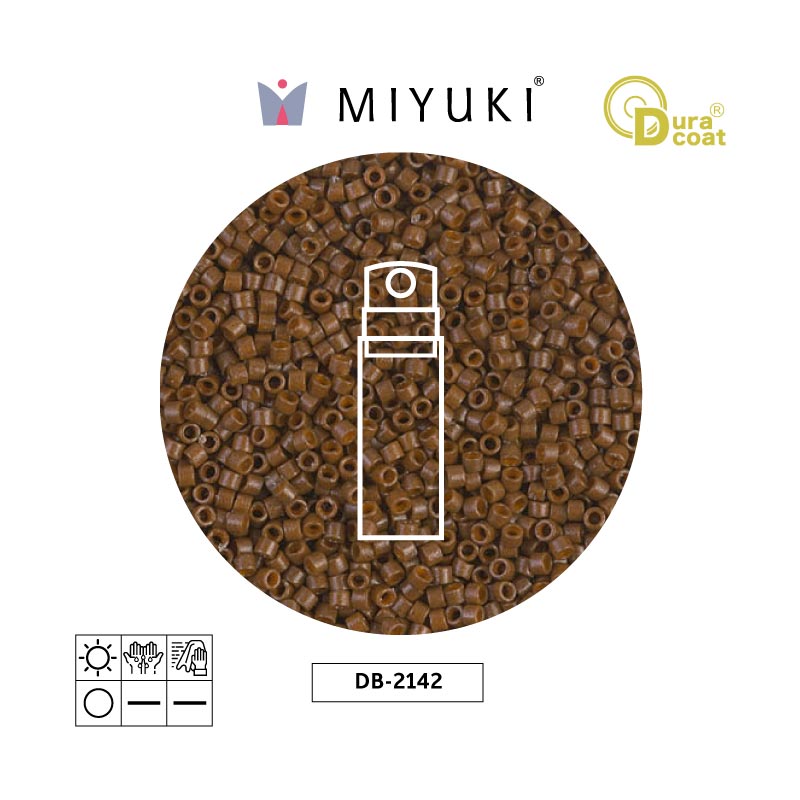 Miyuki delica 11/0 DB2142 Duracoat opaco cognac x 10g