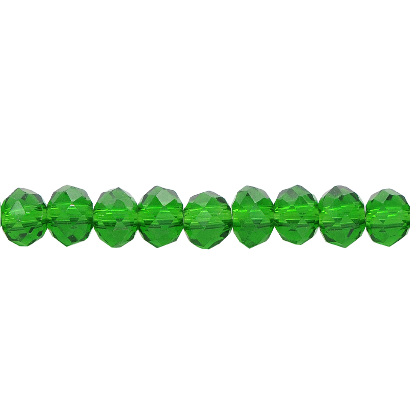 Murano rondela facetada 3mm emerald 20 x 110und