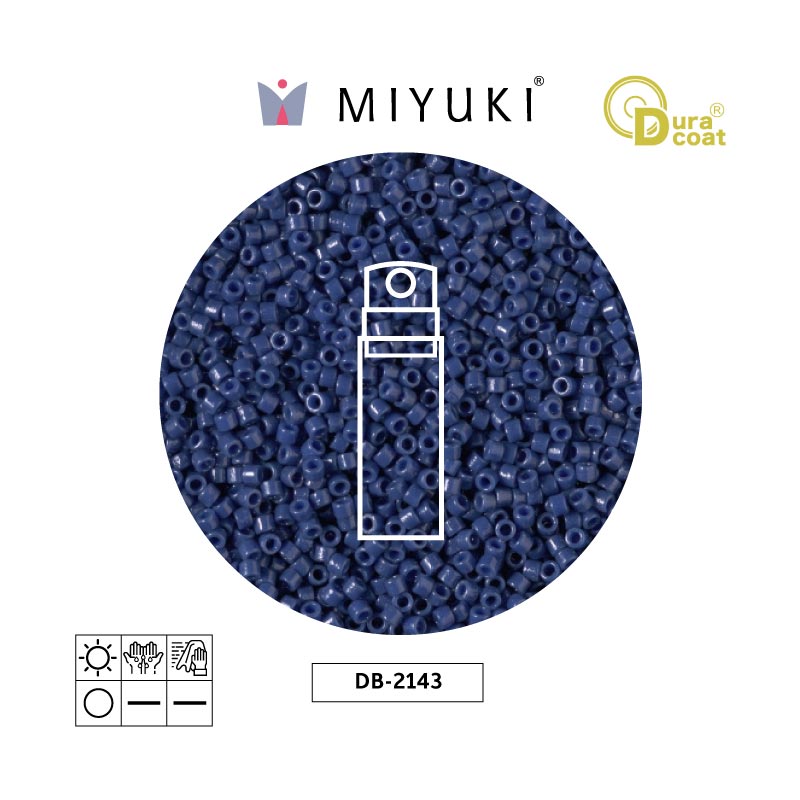 Miyuki delica 11/0 DB2143 duraco opaco azul x 10g