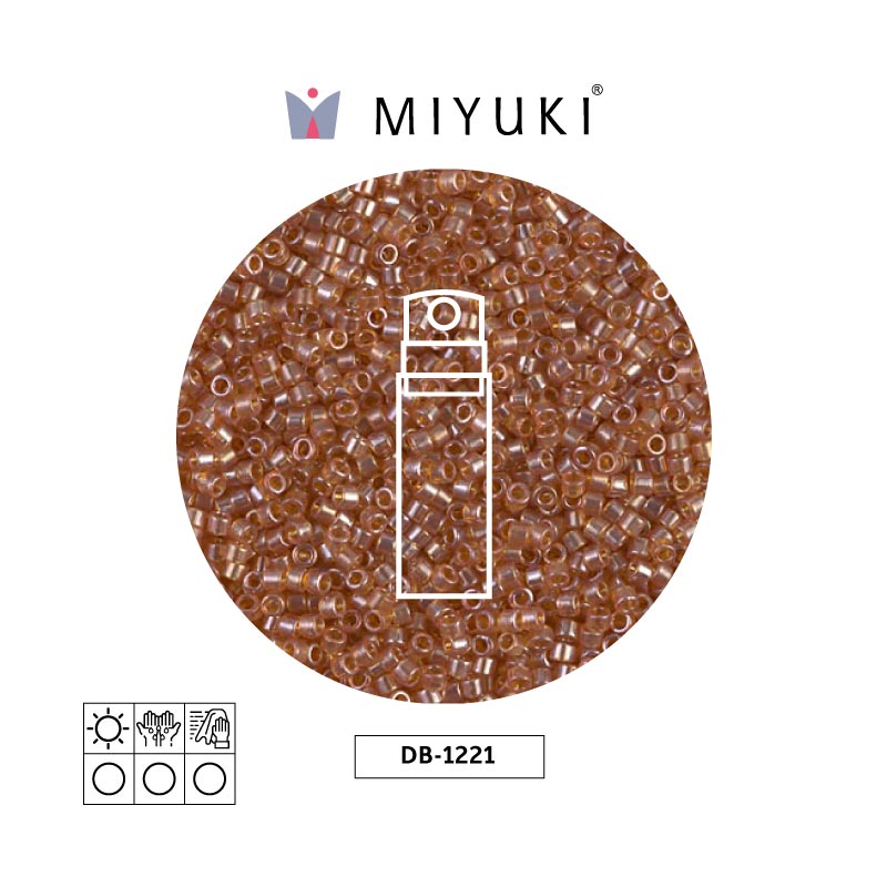 Miyuki delica 11/0 DB1221 transparente marigold lusterr x 10g