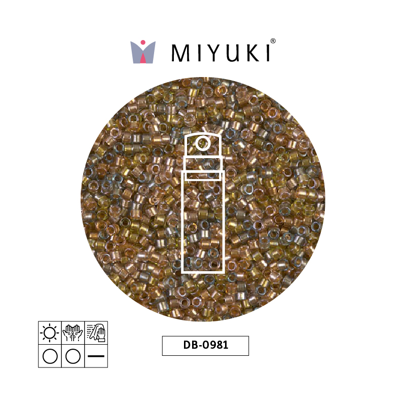 Miyuki delica 11/0 DB0981 indued color mixed x 10gr