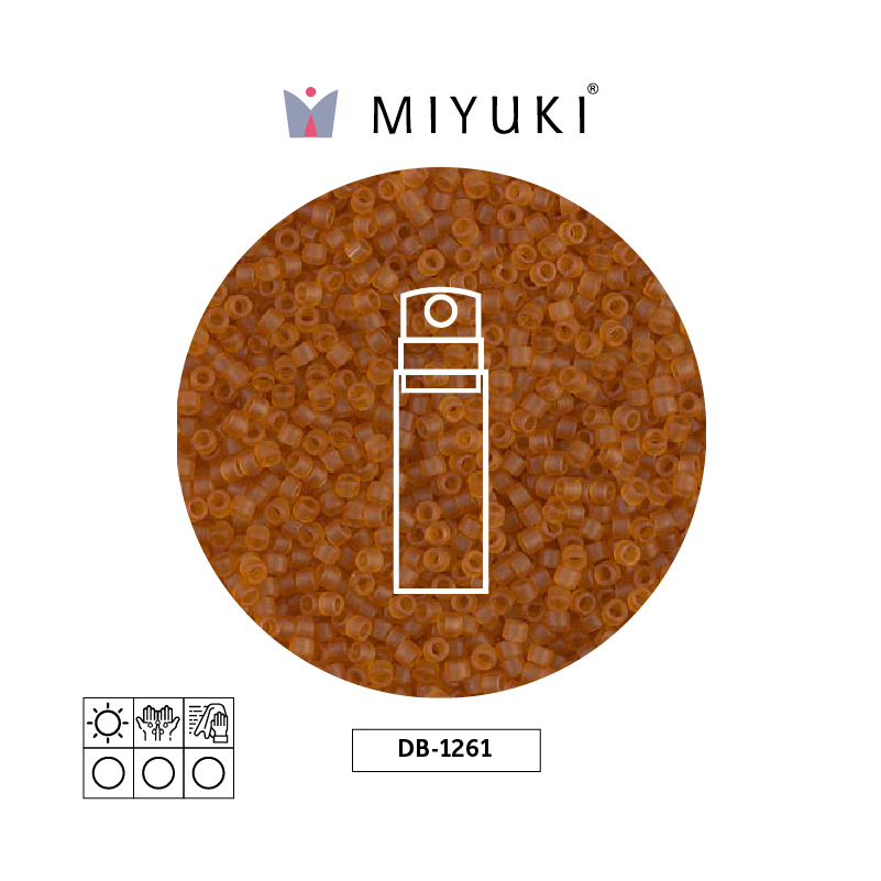 Miyuki delica 11/0 DB1261 mate transparente marigold x 10gr