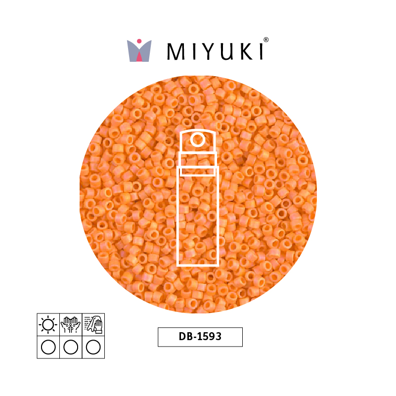Miyuki delica 11/0 DB1593 mate opaco mandarin AB x 10gr