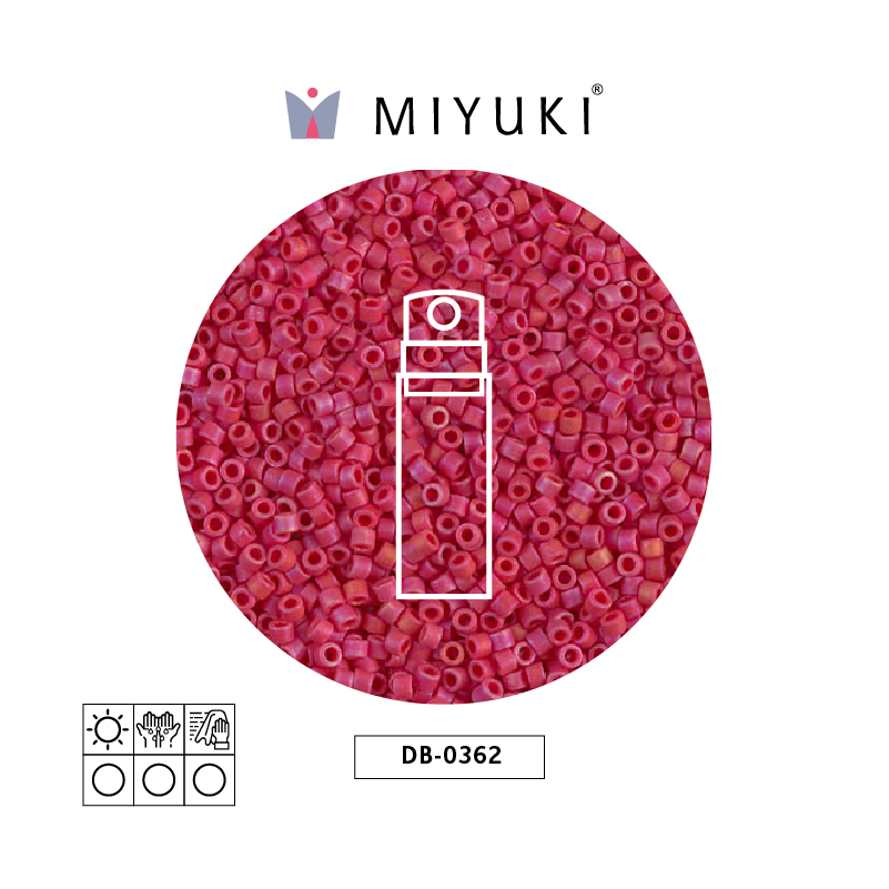 Miyuki delica 11/0 DB0362 mate rojo x 10gr