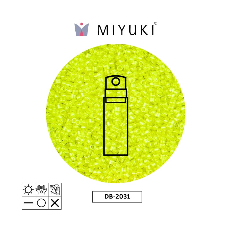 Miyuki delica 11/0 DB2031 neon verde aid x 10g