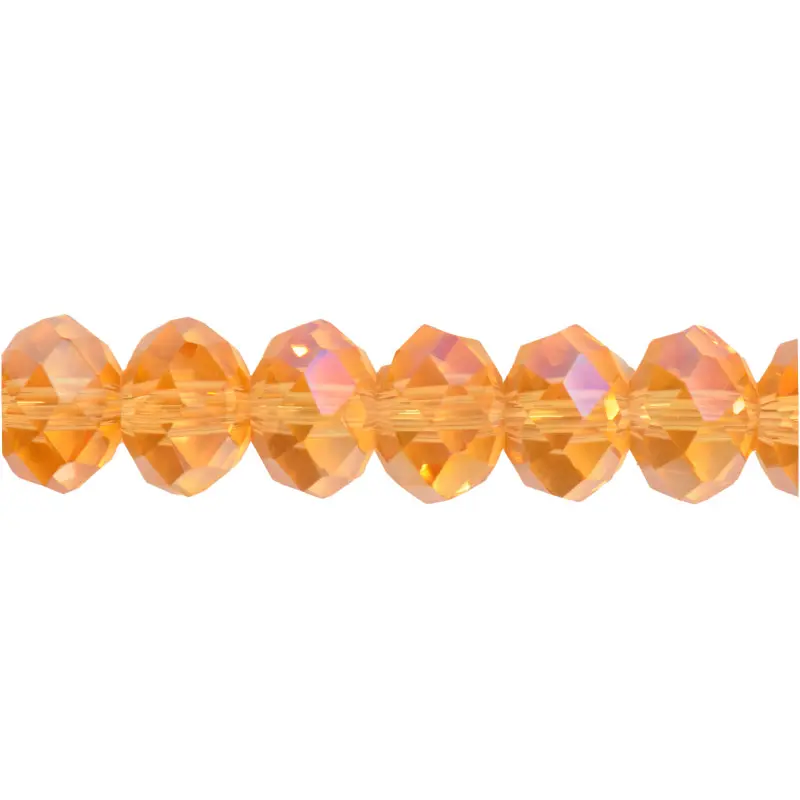 Murano rondela facetada 8mm light topaz 33AB x aprox 72unds