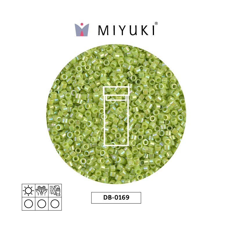 Miyuki delica 11/0 DB0169 opaco verde chartreuse AB x 3g