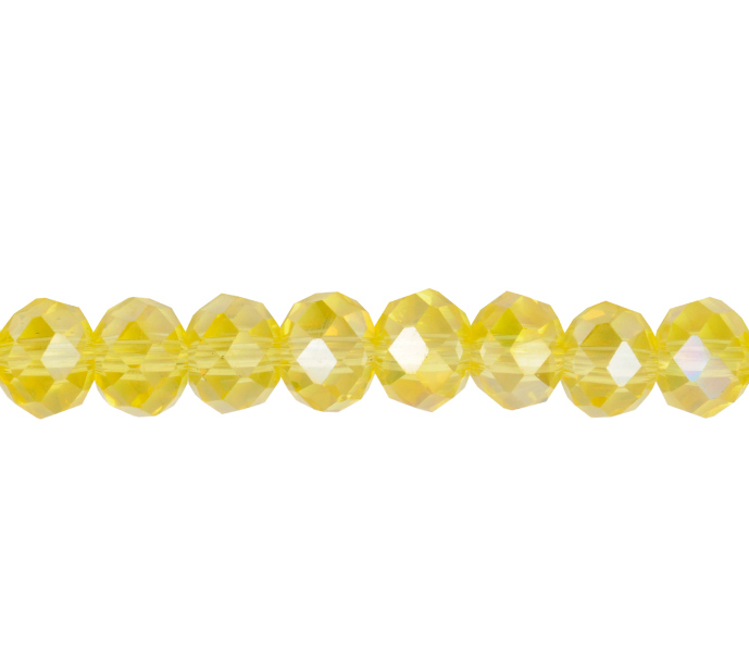 Murano rondela facetada 4mm light topaz 44 x 110unds