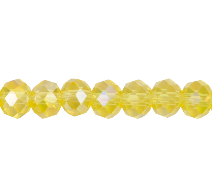 Murano rondela facetada 6mm light topaz 44 x 82unds