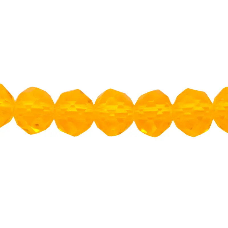Murano rondela facetada 6mm light topaz 44 x 82unds