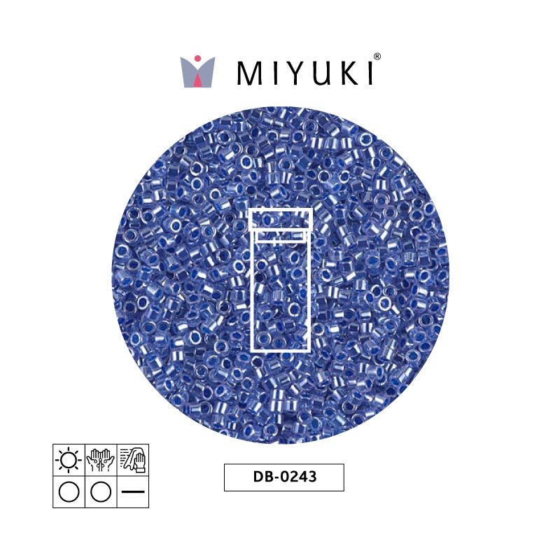 Miyuki delica 11/0 DB0243 azul Ceylon perlado x 3g