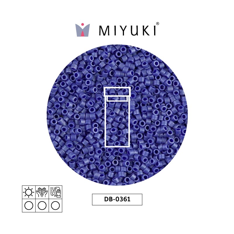 Miyuki delica 11/0 DB0361 mat metalizado azul x 3g