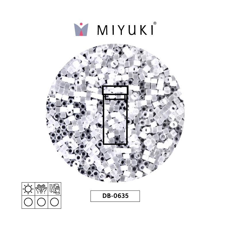 Miyuki delica 11/0 DB0635 satinado blanco x 3g