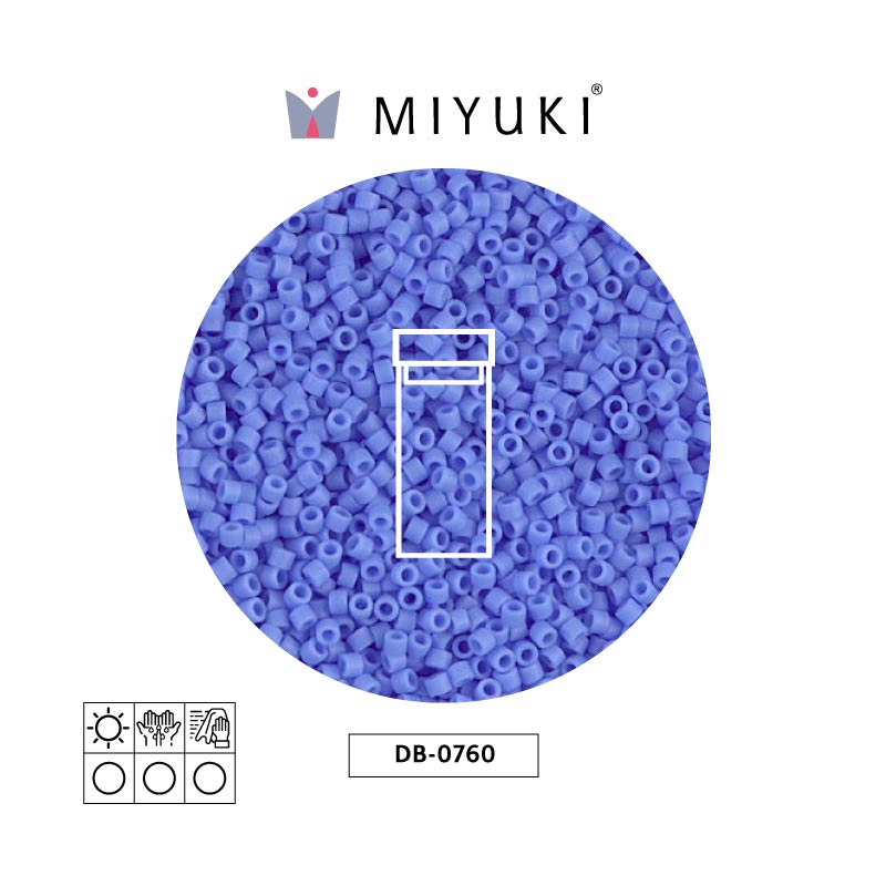 Miyuki delica 11/0 DB0760 mate opaco periwinkle x 3g