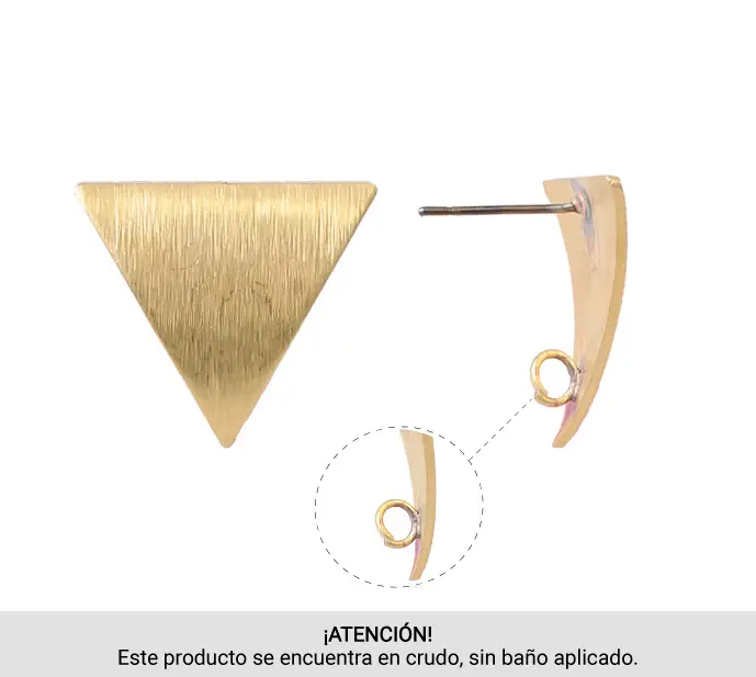 Aretes triangulo 22x20mm/R x 10 pares
