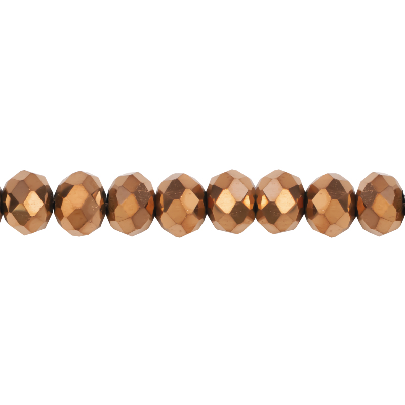 Murano rondela facetada 4mm bronze 129 x 110unds