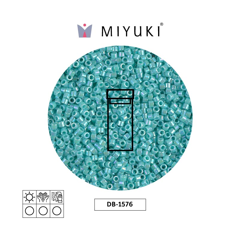Miyuki delica 11/0 DB1576 opaque sea opal AB x 3g