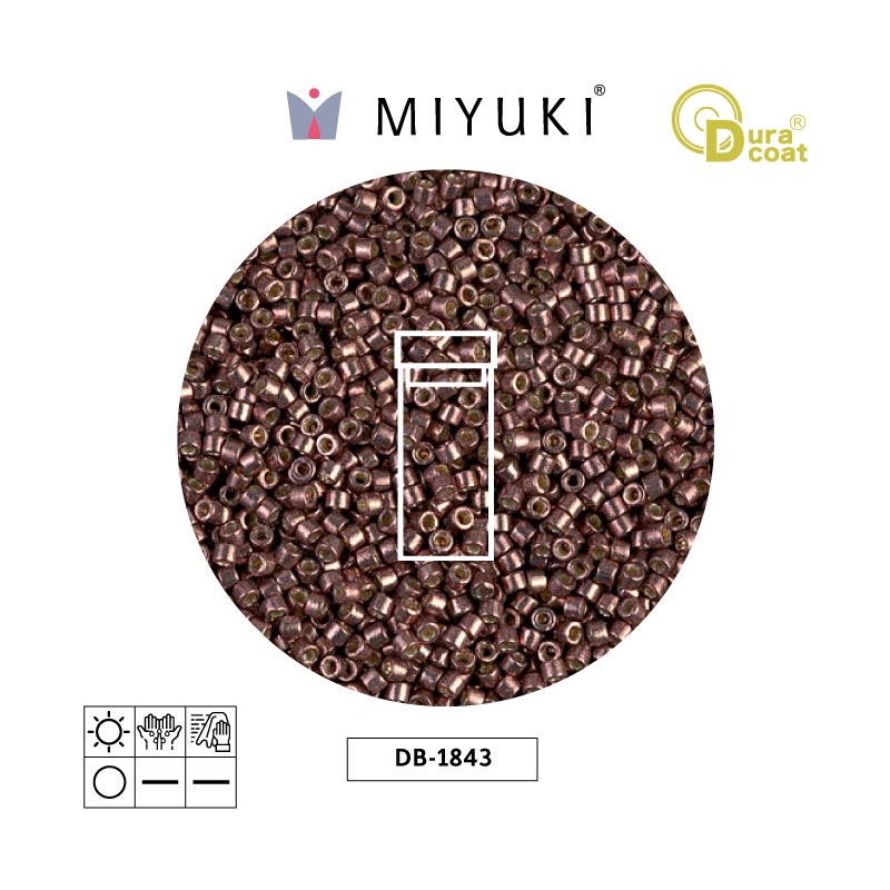 Miyuki delica 11/0 DB1843 galvanizado claro copper x 3g
