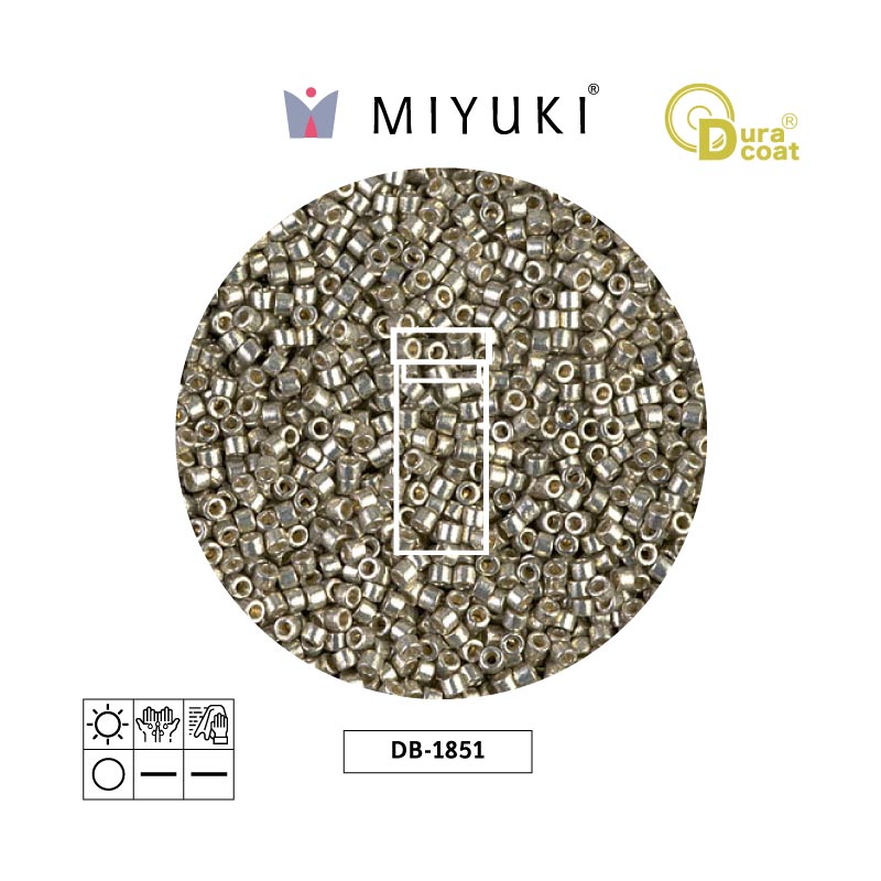 Miyuki delica 11/0 DB1851 galvanizado claro pewter x 3g