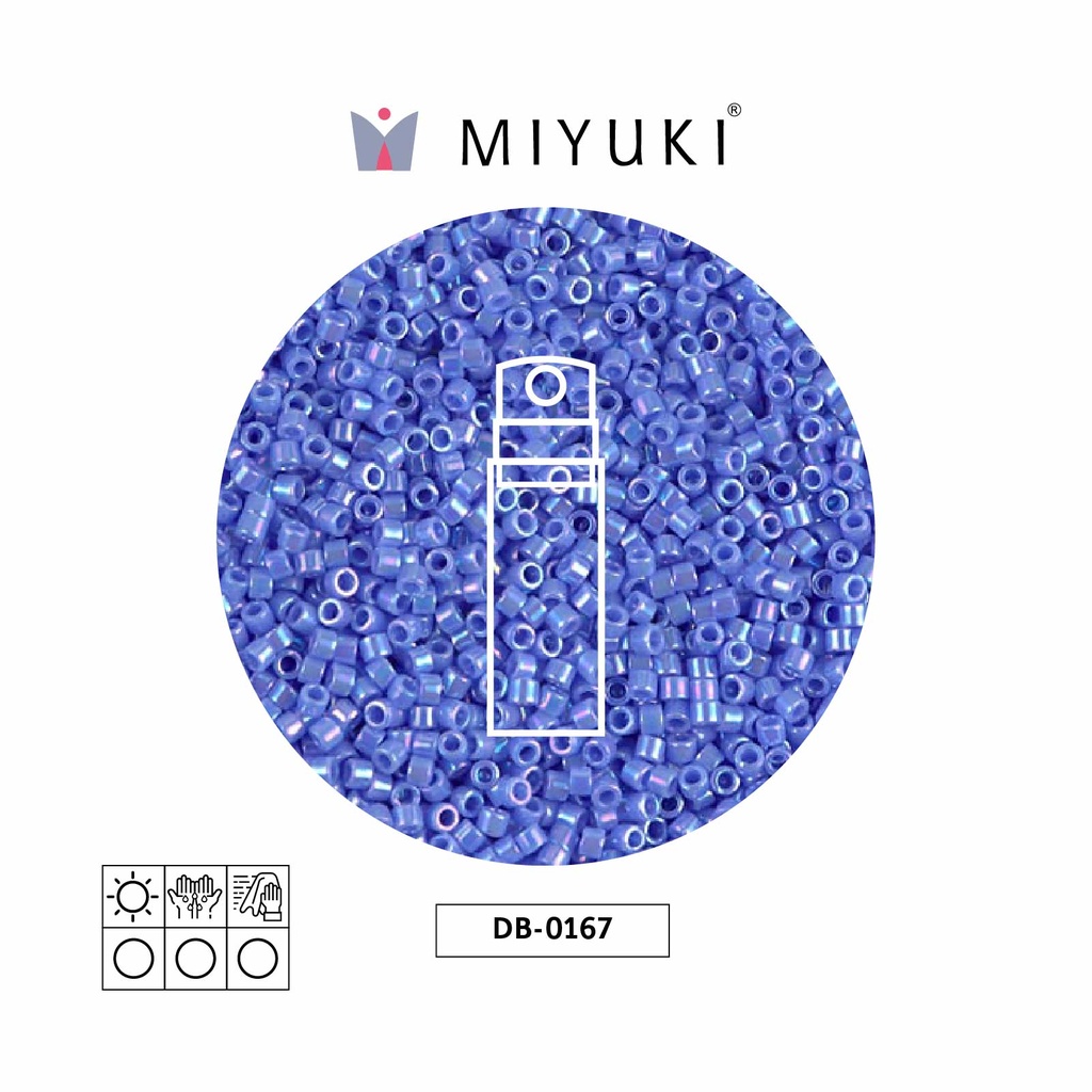 Miyuki delica 11/0 DB0167 opaco medium azul AB x 10g