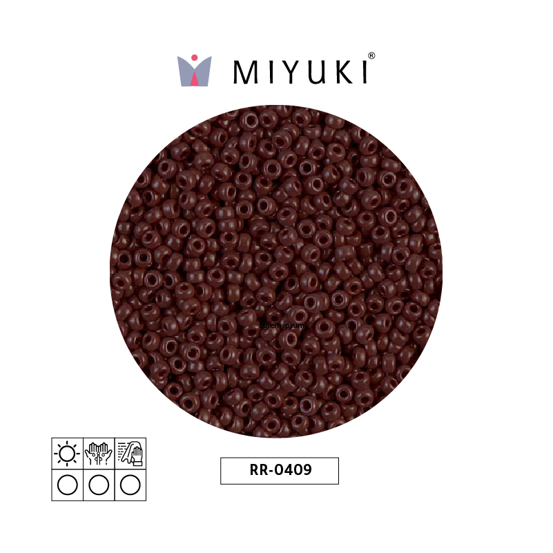 Mostacilla Miyuki rocalla 11/0 RR0409 opaco chocolate x 250g