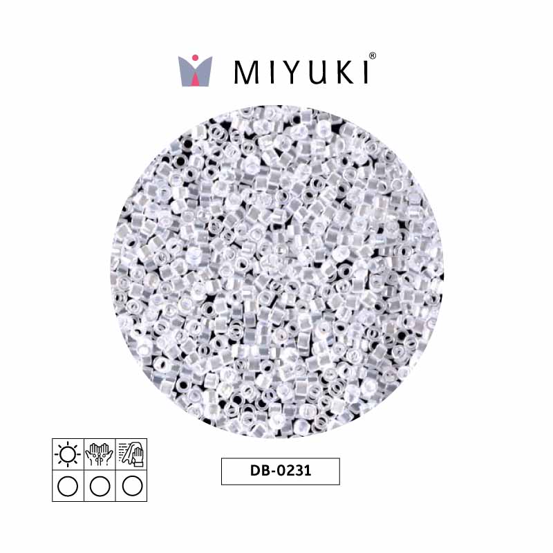Miyuki delica 11/0 DB0231 cristal Ceylon perlado x 50g