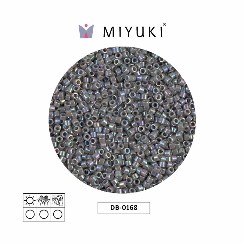 Miyuki delica 11/0 DB0168 opaco gris AB x 50g