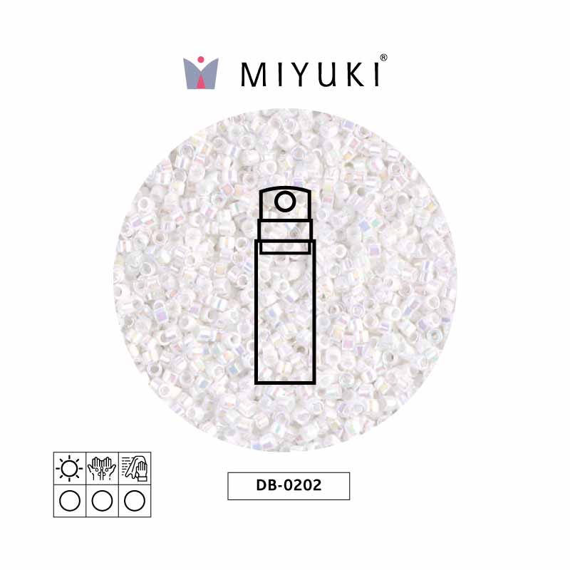 Miyuki delica 11/0 DB0202 blanco perla AB x 10g