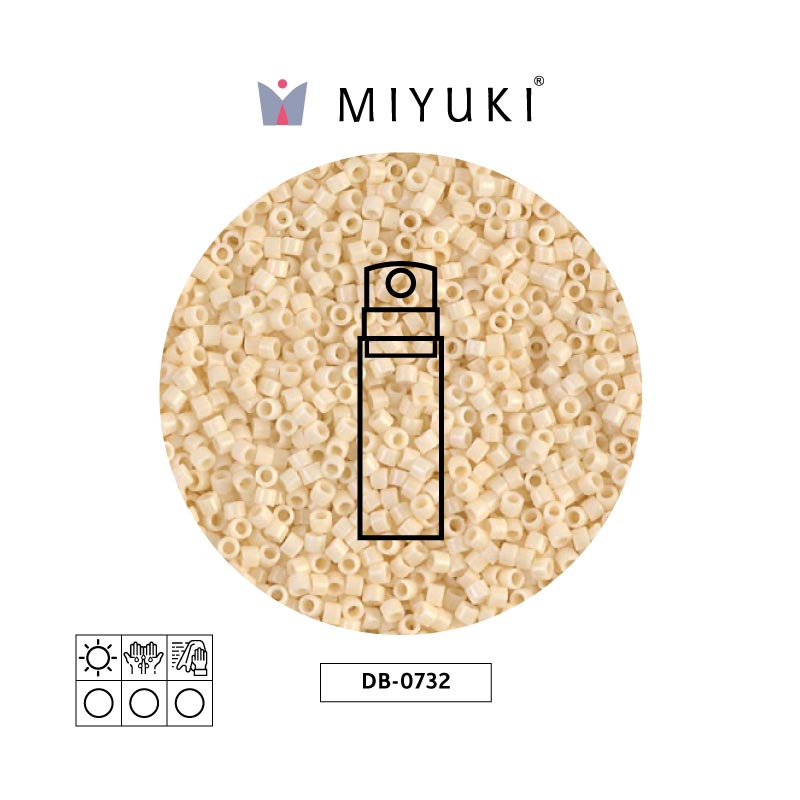 Miyuki delica 11/0 DB0732 opaco crema x 10gr