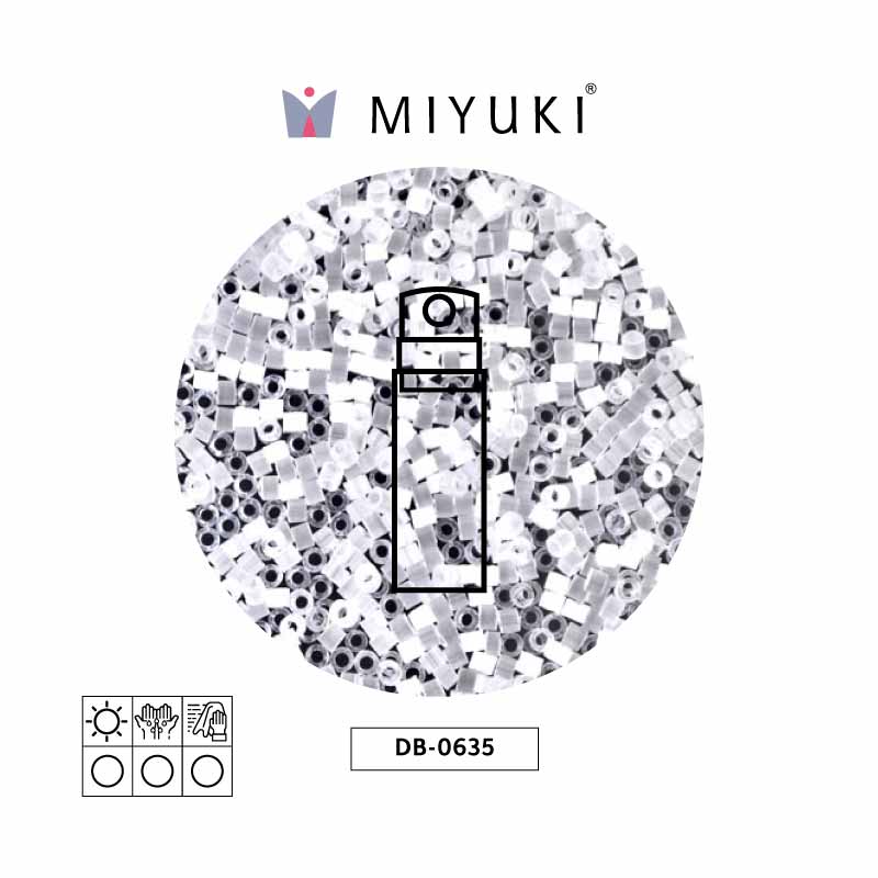 Miyuki delica 11/0 DB0635 satinado blanco x 10gr