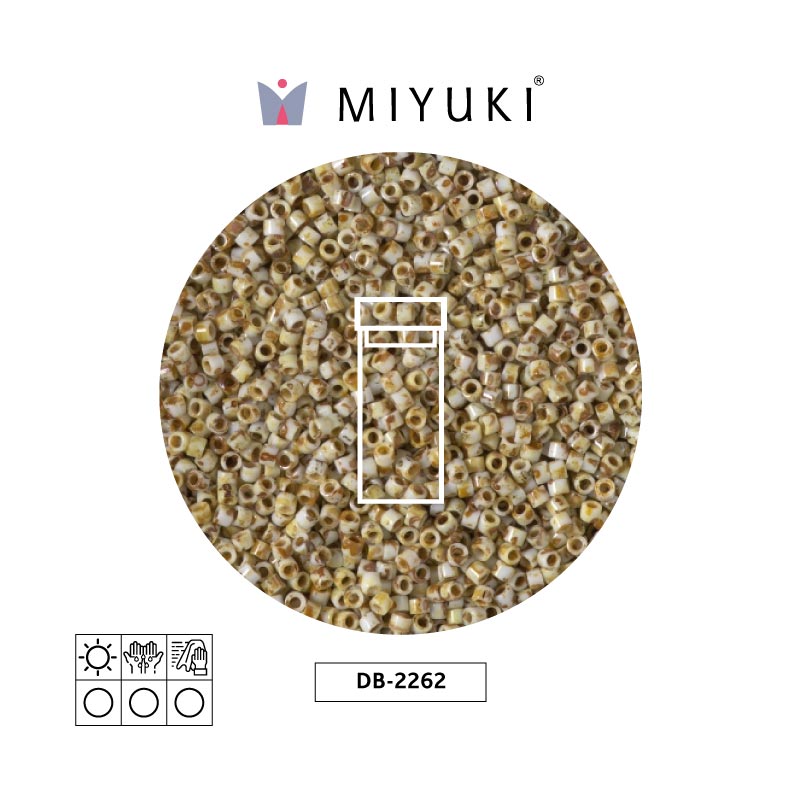 Miyuki delica 11/0 DB2262 opa amarillo picasso x 3g