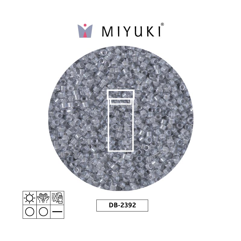 Miyuki delica 11/0 DB2392 color forrado pewter x 3g