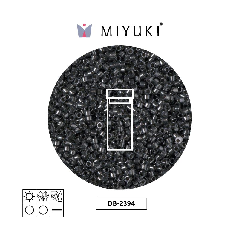 Miyuki delica 11/0 DB2394 color forrado steel x 3g