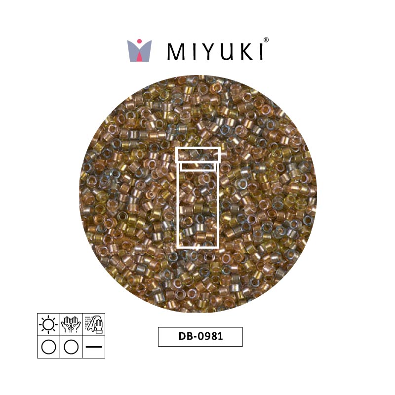 Miyuki delica 11/0 DB0981 indued color mixed x 3g